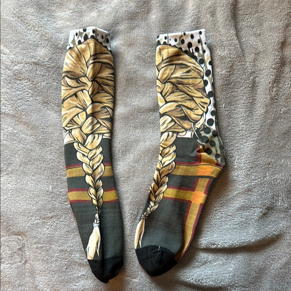 evermore Socks Taylor Swift Fun Gift Braid Plaid Swiftie